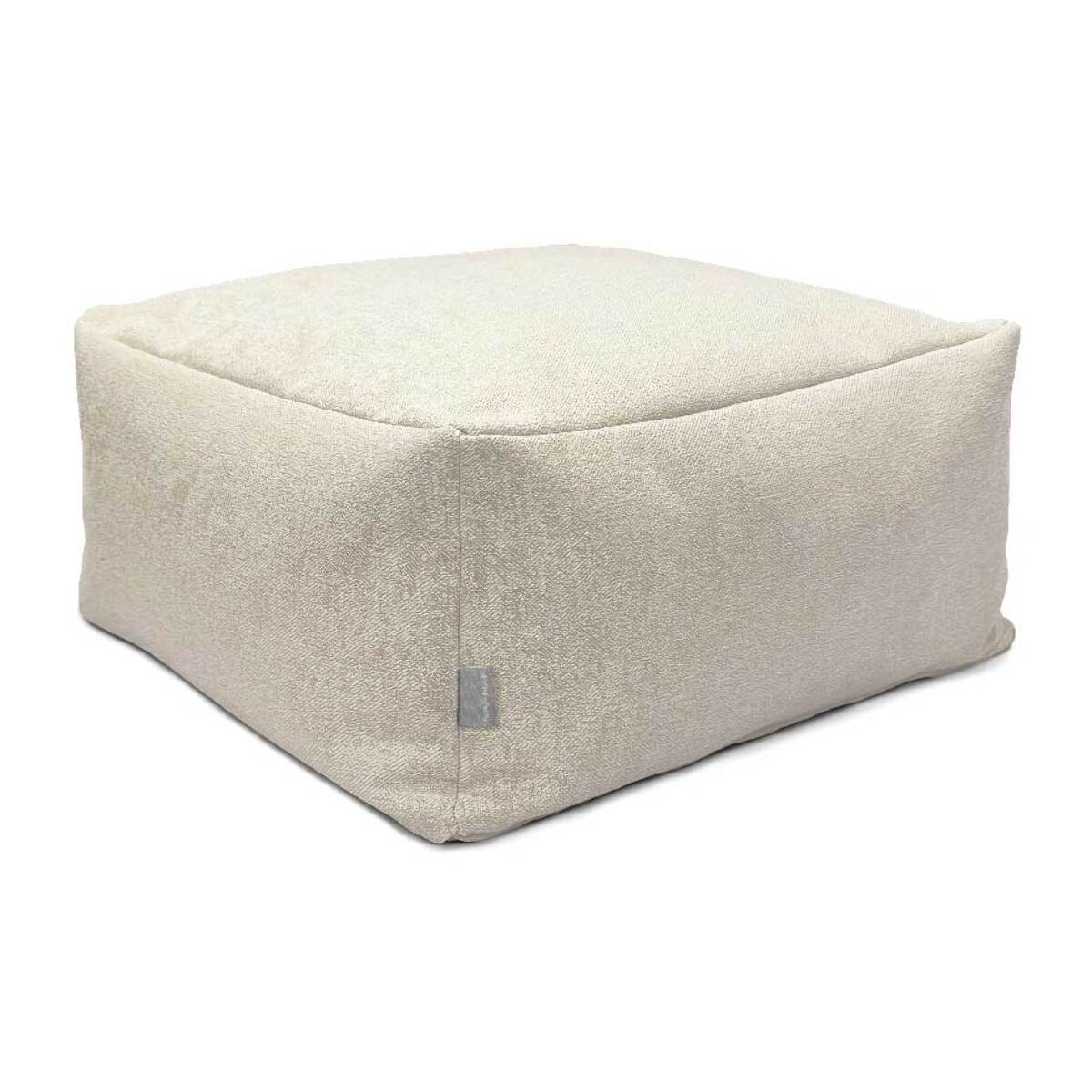 Puff desenfundable ZAIRA crudo 50x50x25 cm. Disponible en varios colores