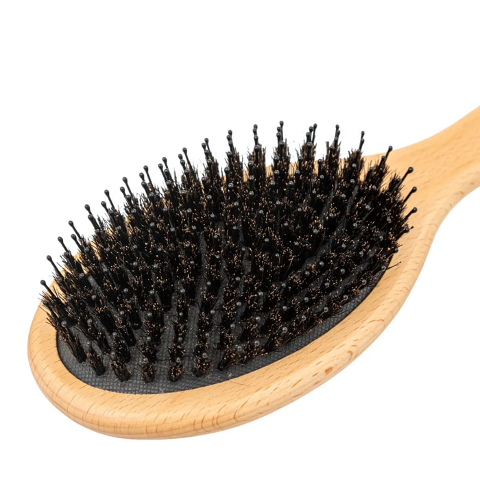 Brosse à cheveux ovale bois poils de sanglier