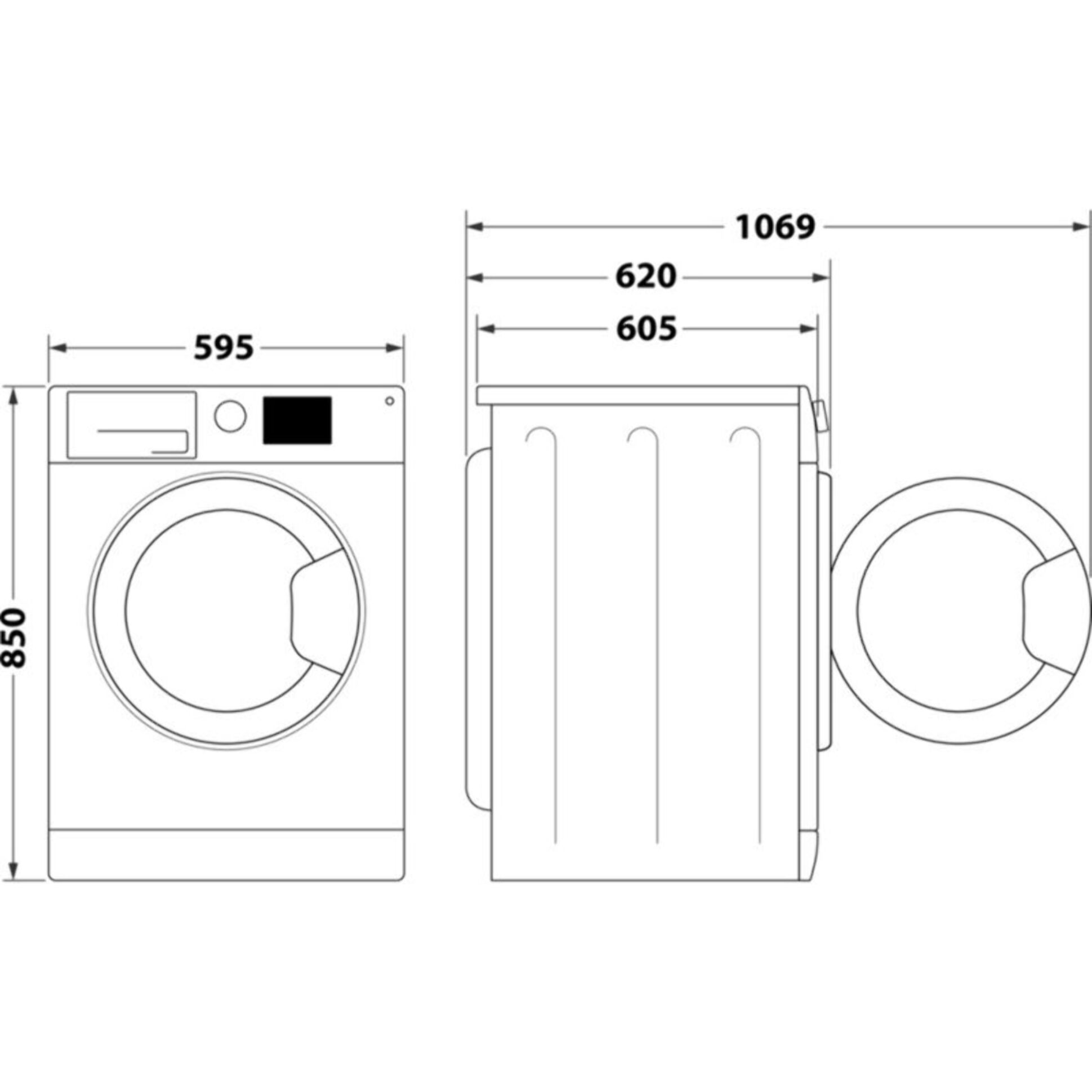 Lave linge hublot INDESIT BWE101496XWKVFR