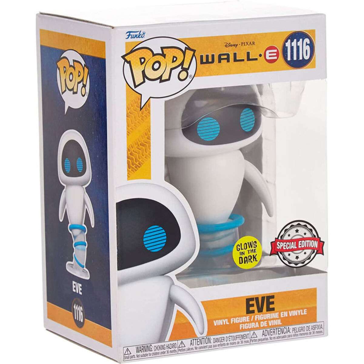 Disney Pixar Wall-E Pop! Figure Vinile Eve 9 Cm Esclusiva Funko