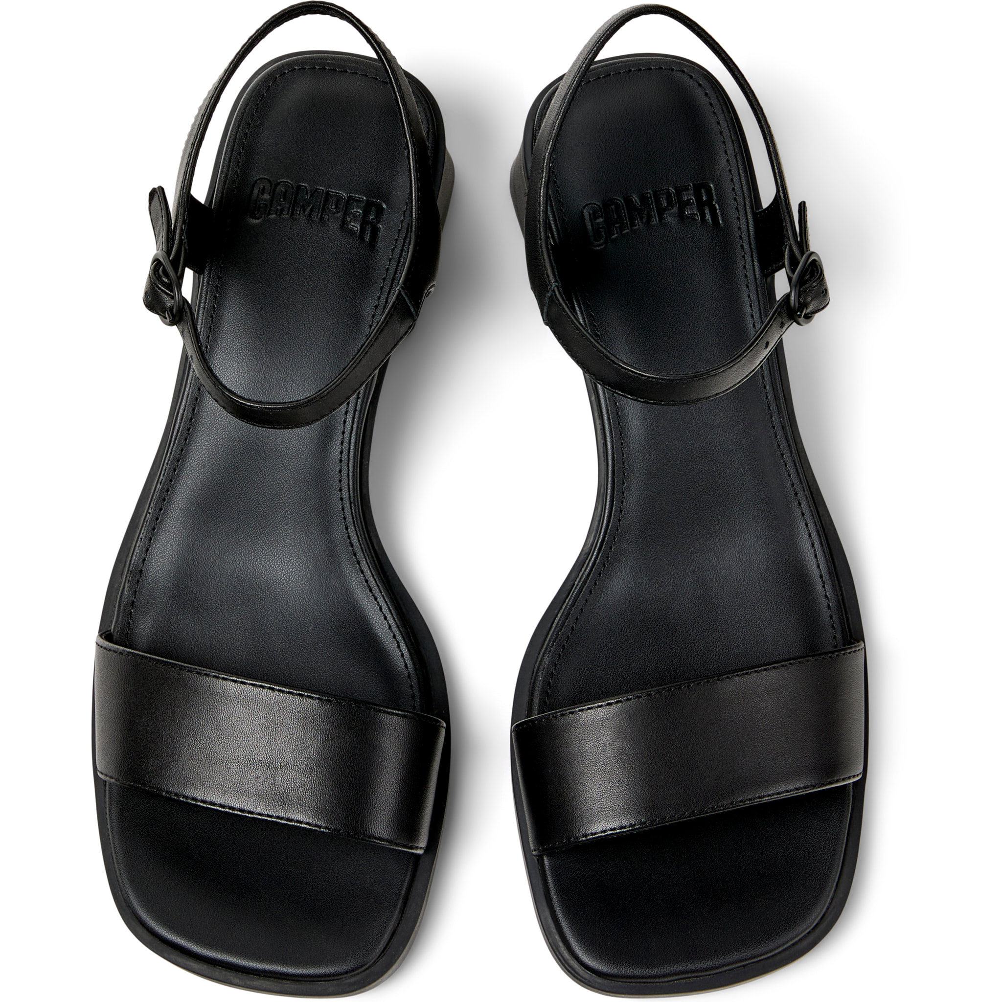 Sandalias - CAMPER Kora Sandal - Negro - Cuero liso