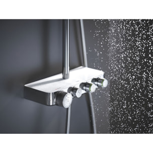 GROHE Colonne de douche avec mitigeur thermostatique Blanc Euphoria SmartControl System 310 Cube Duo