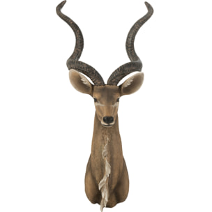 J-Line décoration murale Antilope Tête - polyrésine - brun
