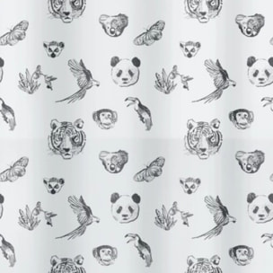Rideau de douche PEVA KUAPA 180x200cm Motif Animaux Spirella
