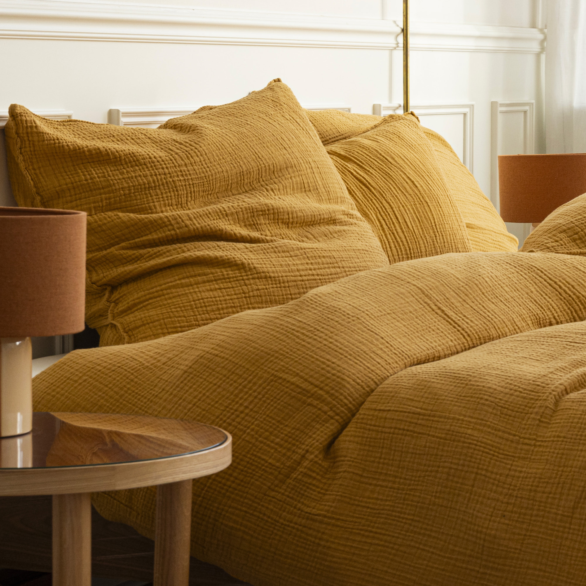 Taie d'oreiller en gaze de coton, SIMPLEMENT GAUFRÉ