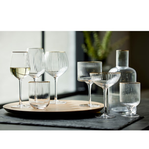 Set de 4 verres à vin blanc Palermo Gold 30 cl