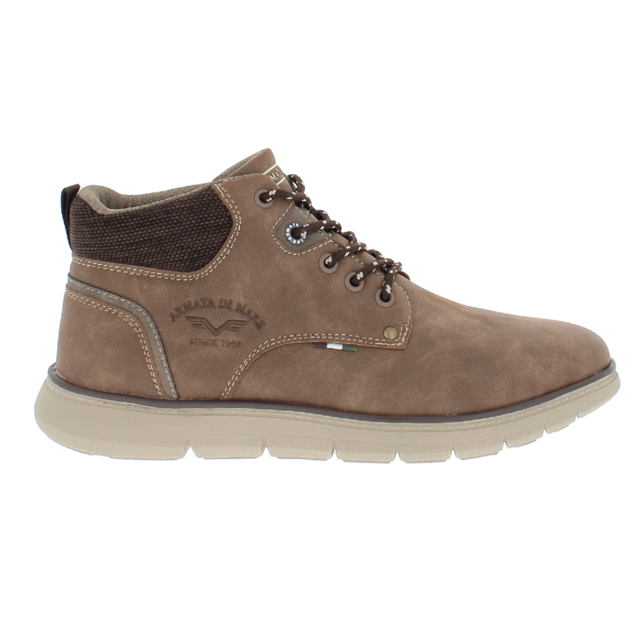 Armata di Mare Scarpe Uomo Stivaletti Casual Stringati con Soletta Rimovibile in Memory Foam AMU W24L633 Tobaco