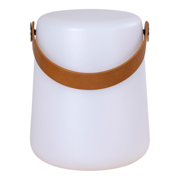 Bristol — Lampada LED ricaricabile da esterno con tracolla, bianca, IP44
