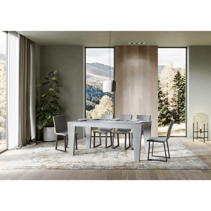 Table extensible 90x160/264 cm Spimbo Premium Gris Béton