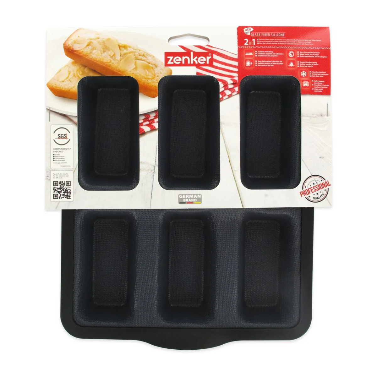 Moule 6 financiers 26 x 22 cm Zenker Silicone fibre de verre