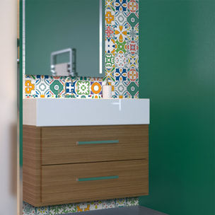 Stickers muraux - Sticker Mural Carrelage adhésif Cuisine Salle de Bain - 9 STICKERS CARRELAGES AZULEJOS MODESTIONO