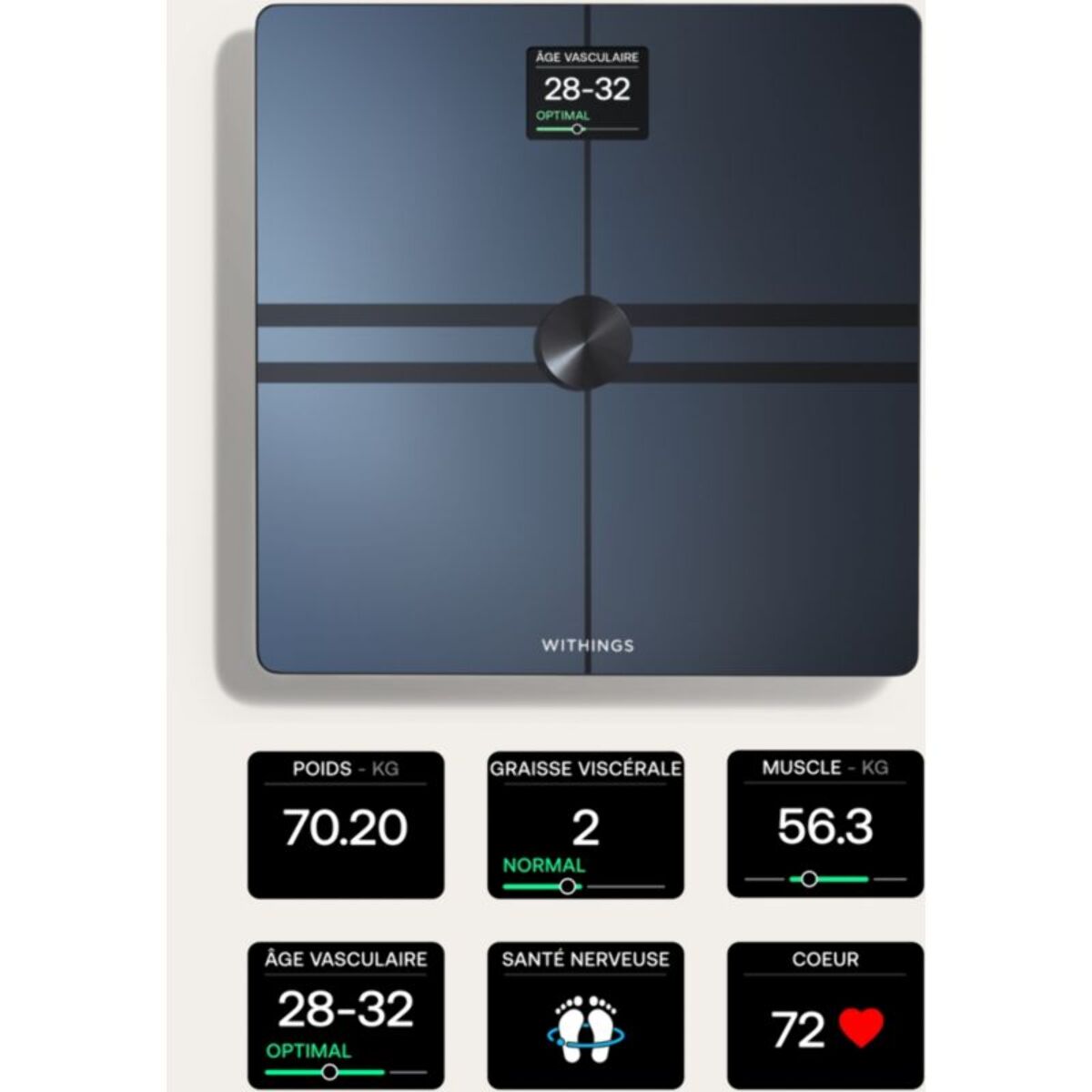 Pèse personne connecté WITHINGS Body Comp Noir