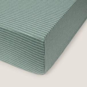 Bajera punto algodón sostenible Punto color verde Punto de algodón