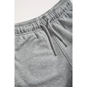 Pantalón corto orgánico gris vigoré Neutrals kids con logo