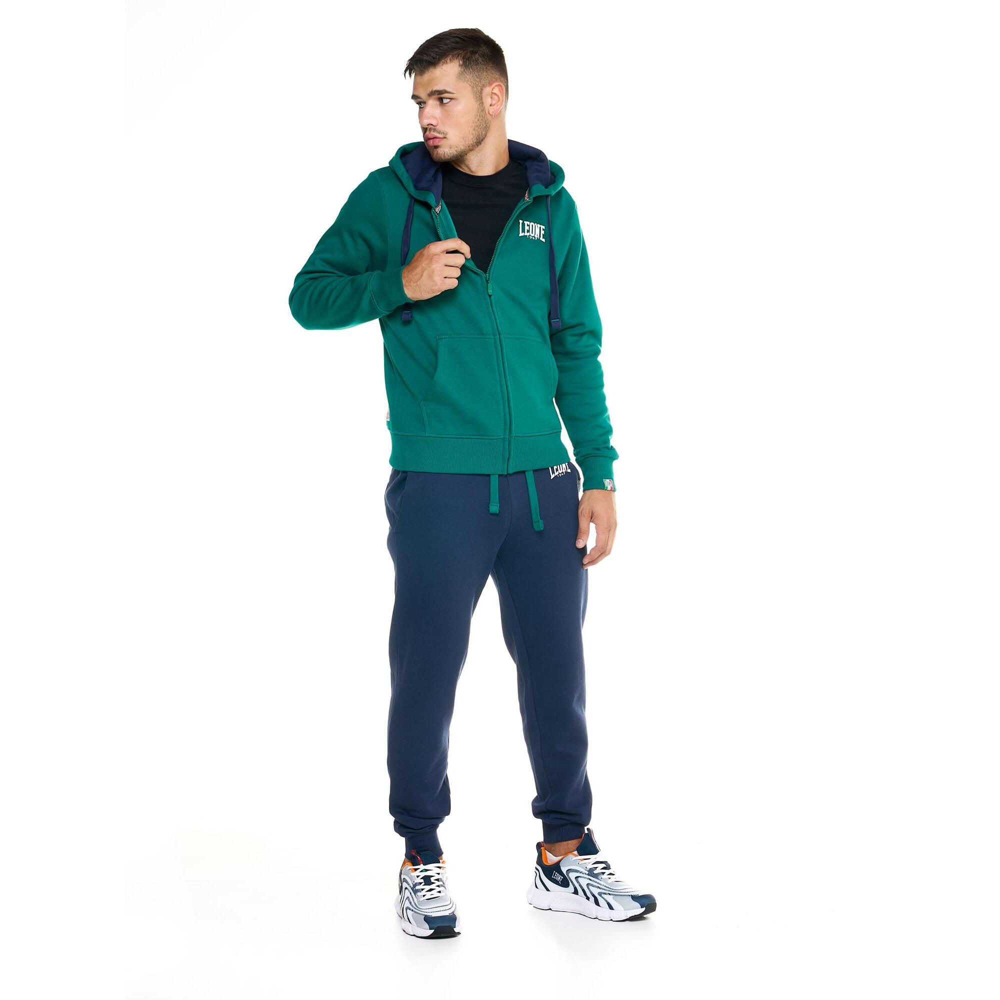 Tuta da uomo con cappuccio e zip Leone 1947 Apparel Vintage Small Logo