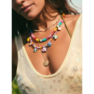 Collana Oceanico Colors Acciao Placcato Oro