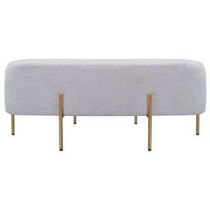 Pouf design rettangolare beige - Kate