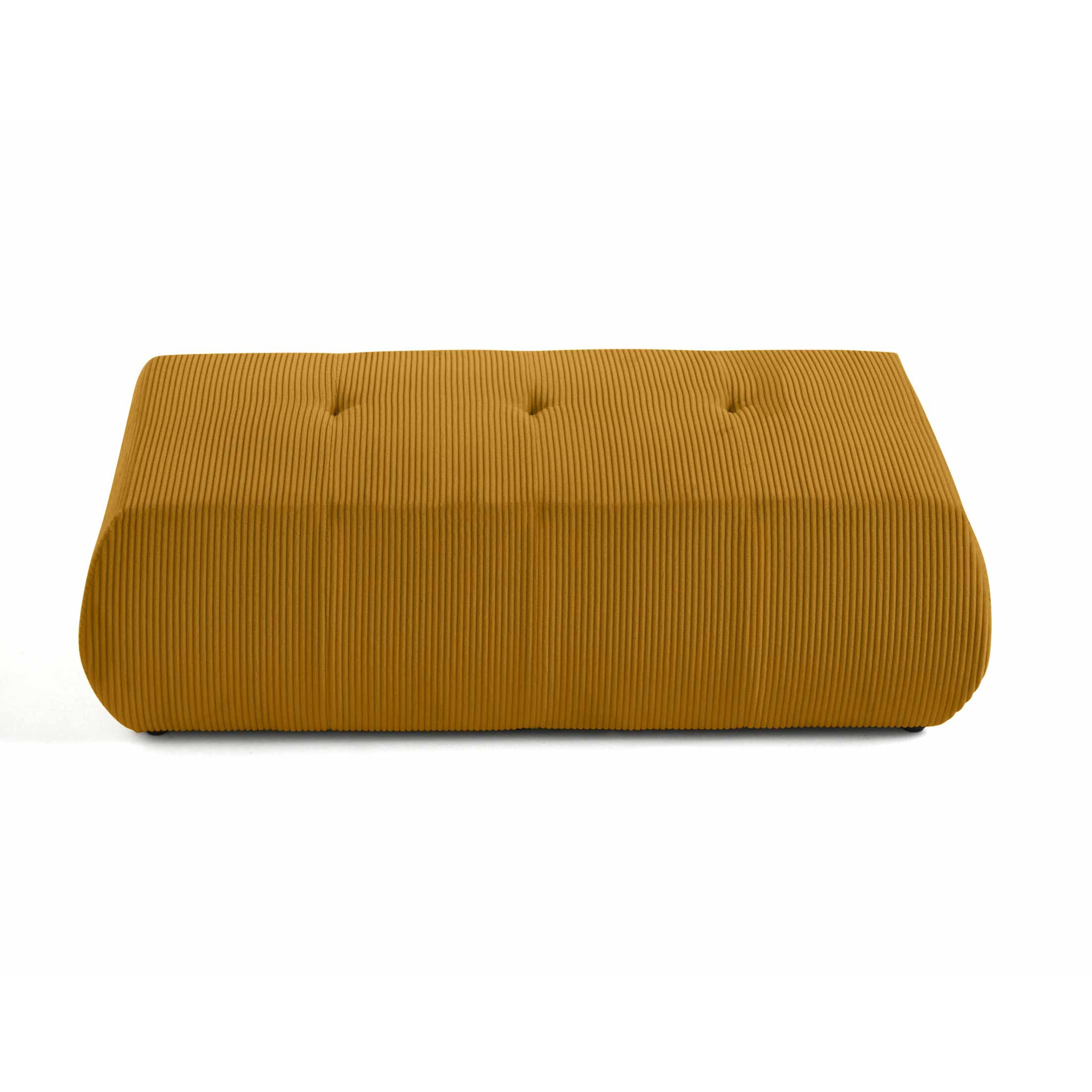 Onyx - pouf d'appoint - en velours côtelé - Jaune