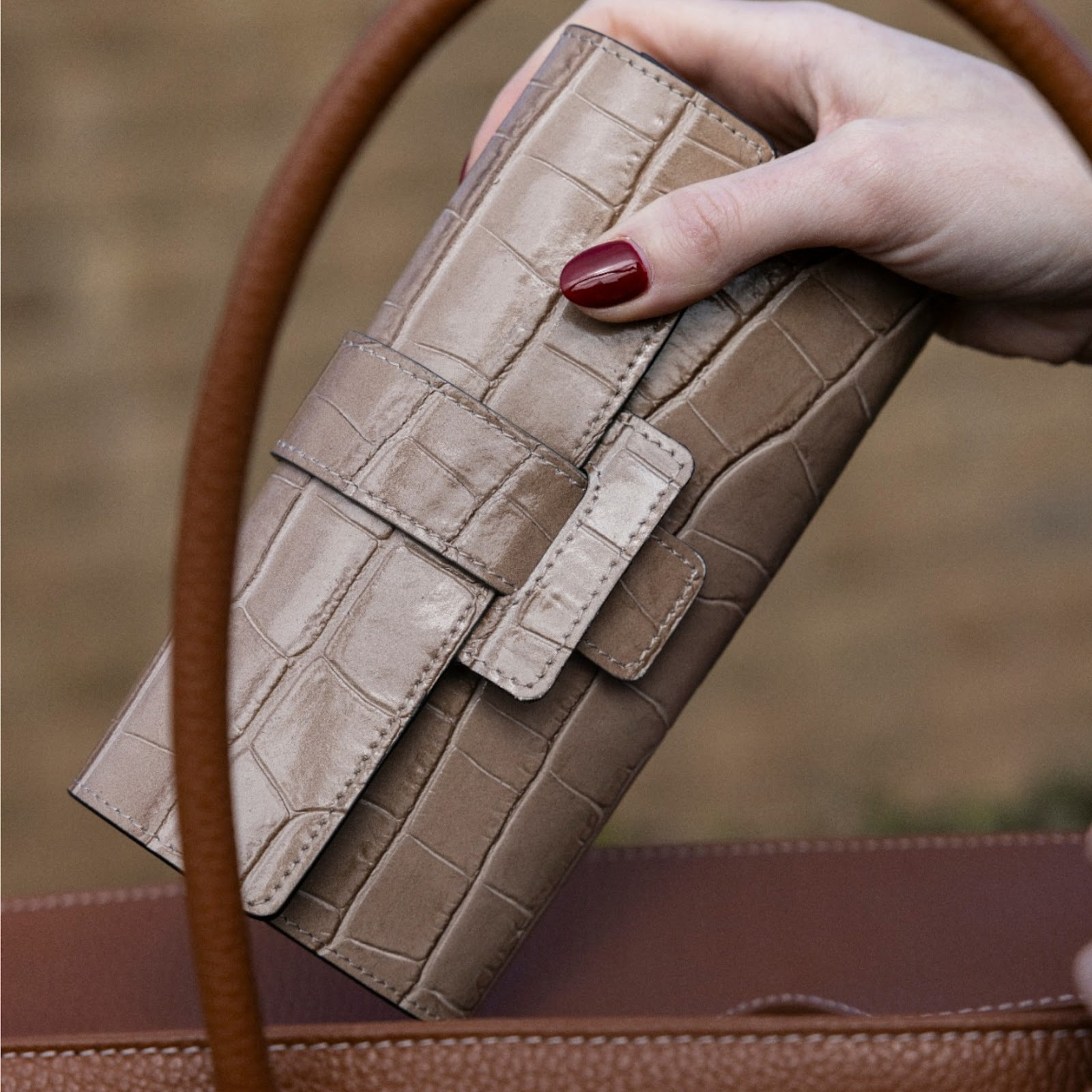 Cartera Cheval Firenze Dean Croc Taupe