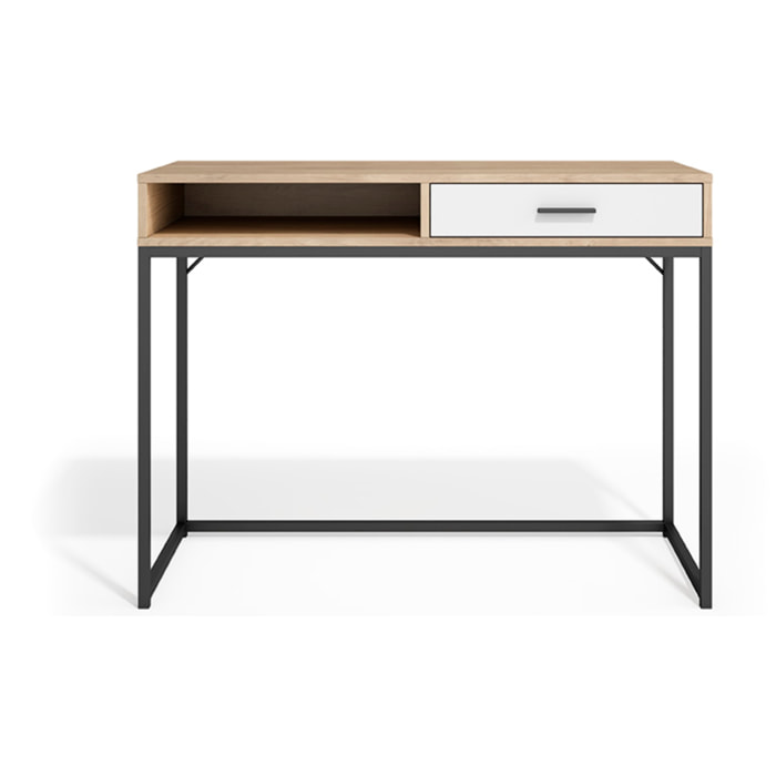 Escritorio Canterbury roble y blanco 79x105x48 cm