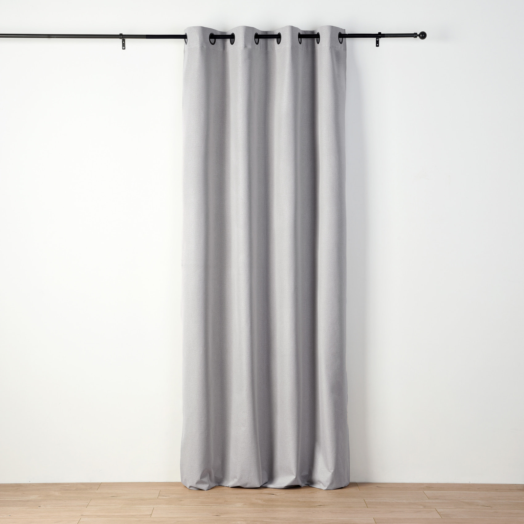 Rideau occultant chiné à oeillets - Blanc