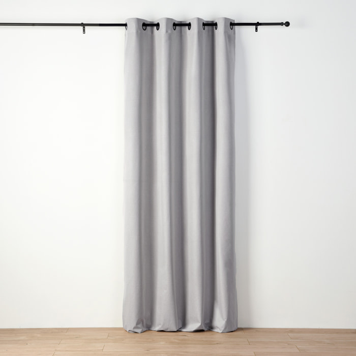 Rideau occultant chiné à oeillets - Blanc