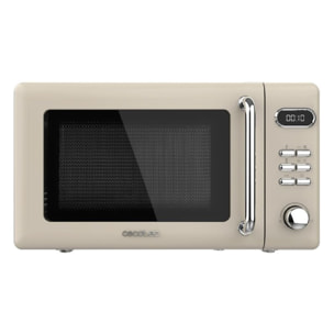 Cecotec Micro-ondes de 20 L avec grill ProClean 5110 Retro Beige