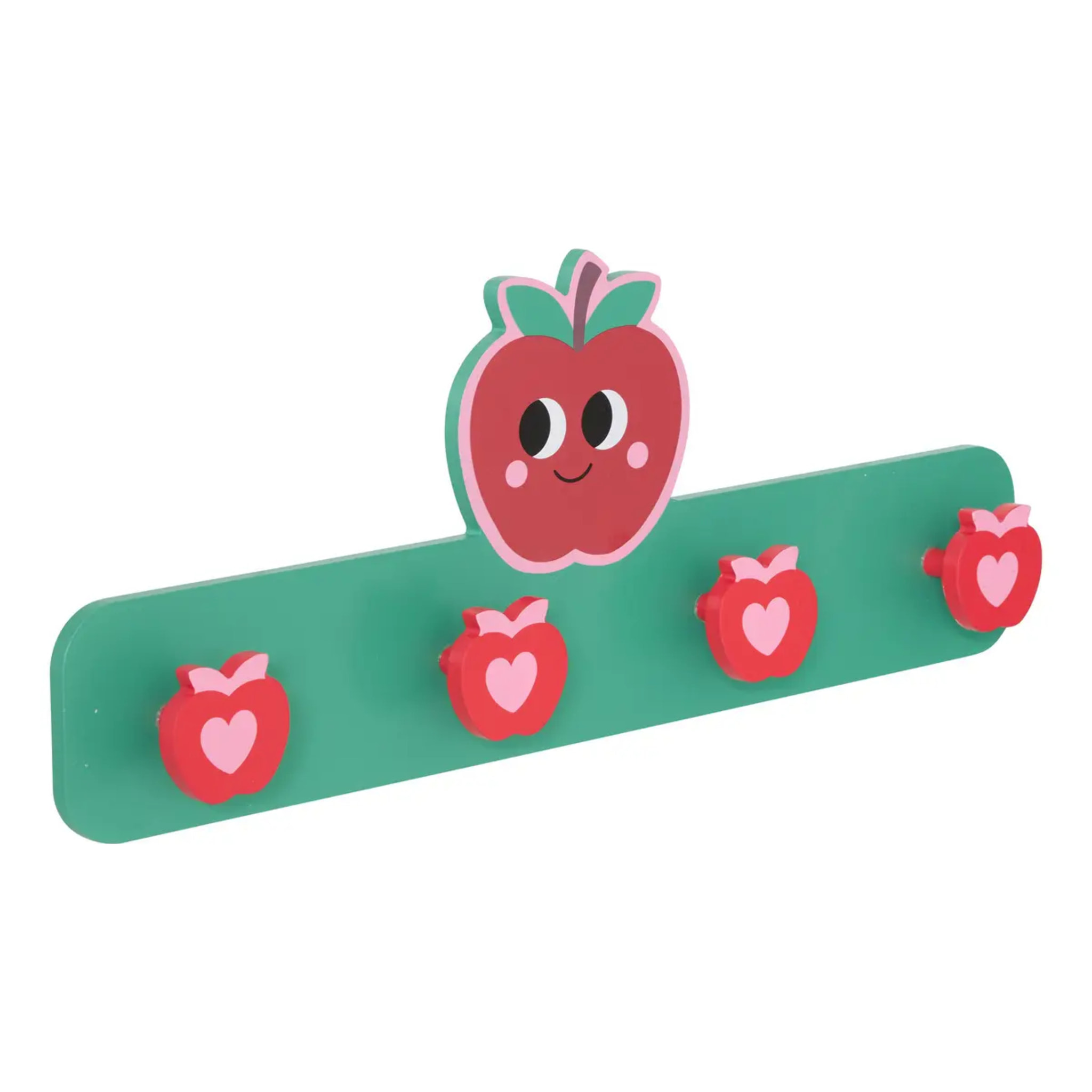 Patère Cha Cha Pop 4 crochets 50x4,5x20 cm Vert et Rouge