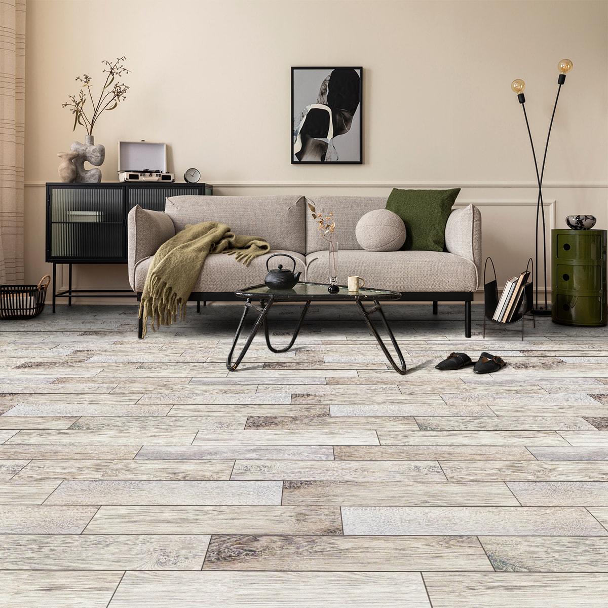 Revêtement sticker sol - BOIS DE L'ARIZONA - Rouleau adhésif Protection Anti-dérapant