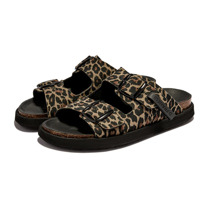 Sandalias de Mujer Cierre Hebilla en Leopardo Vibe