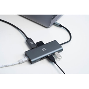 Hub USB C XTREMEMAC TypeC HDMI+3xUSB-A+SD+SDHC+USBC+Ethernet