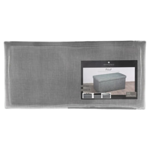 Pouf pliant double "Tomaz" gris souris