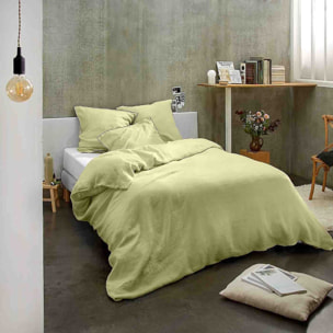 Lot De 2 Taies D'oreiller 100% lin LavÉ 160g Beurre