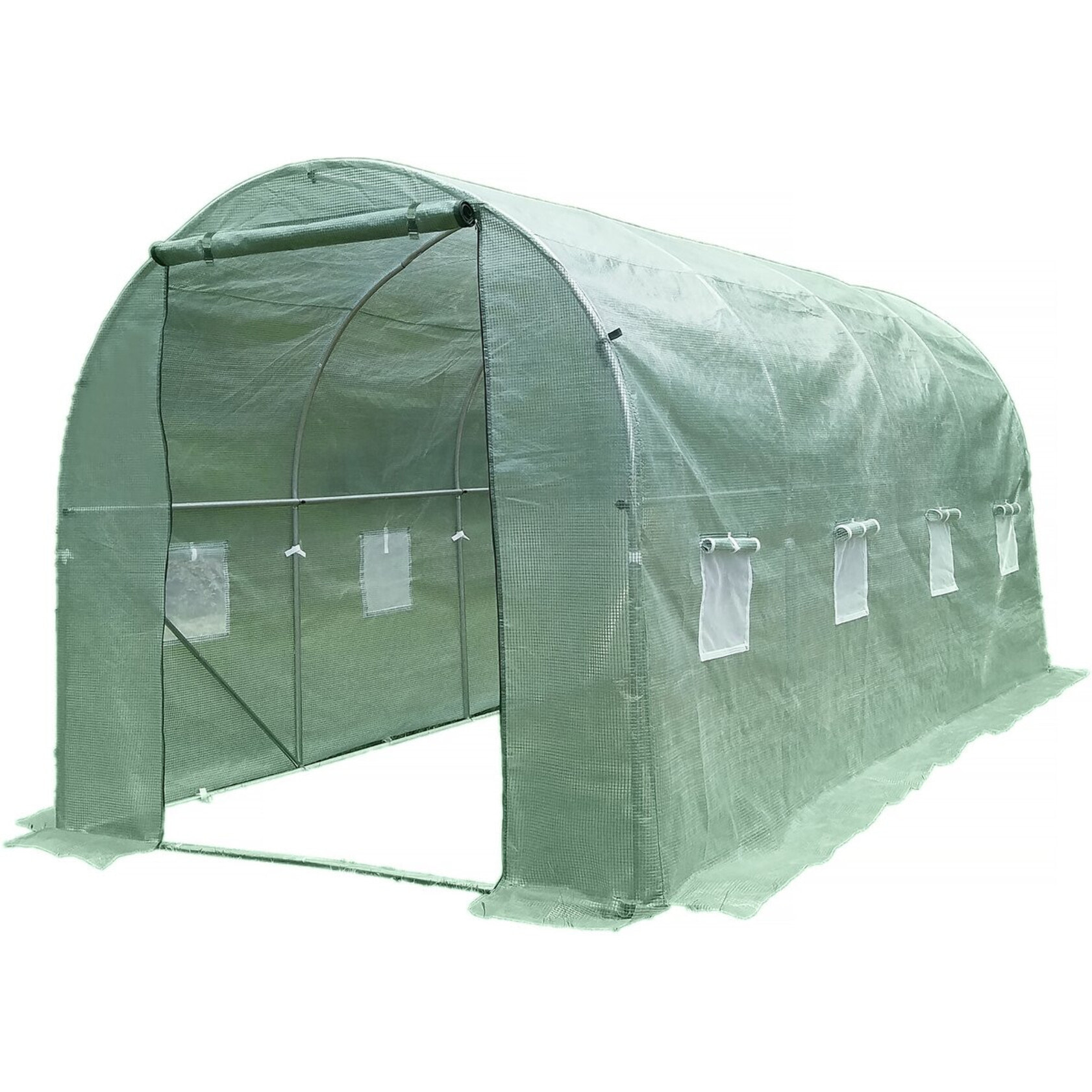 Serre tunelle de jardin 4,5 x 2 m "Lys" - 9 m² - 130g - Vert