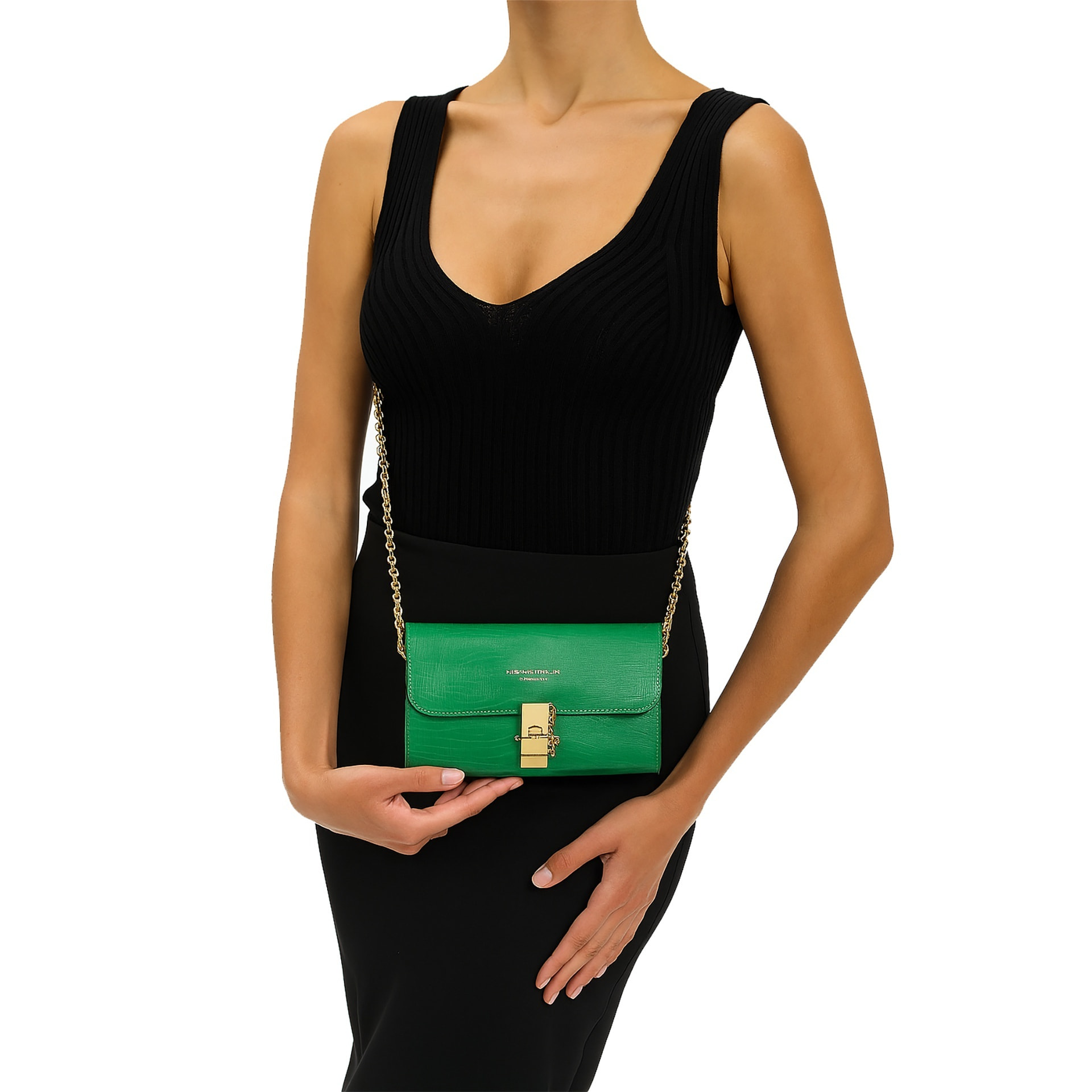 Borsa a mano da donna Made in Italy - Modello Hope - Vera pelle - 23.0 x 13.0 x 5.0 cm