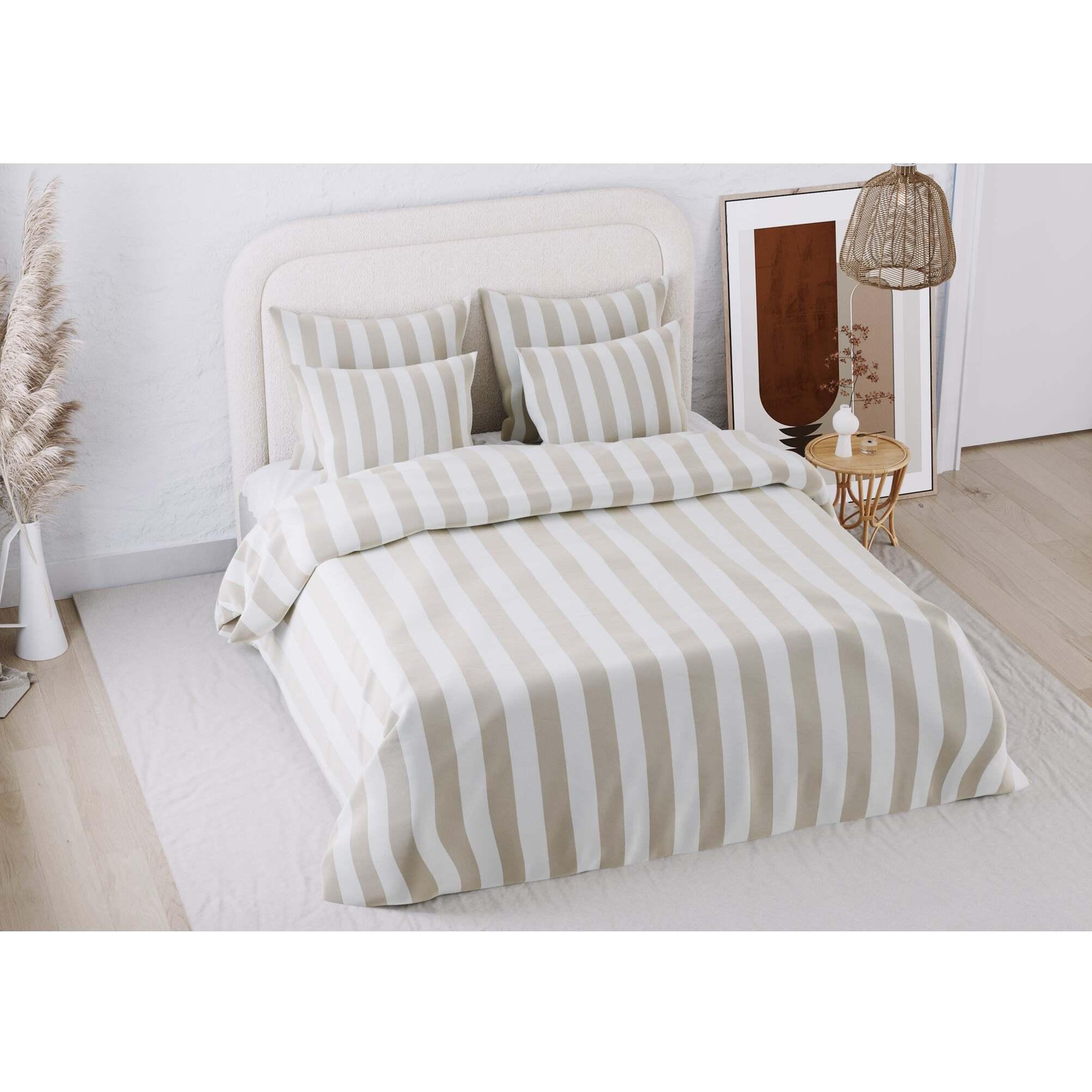 Parure De Lit Pour Couffin Clair De Lune - Motif Étoiles Rayures Gris - 100% Coton