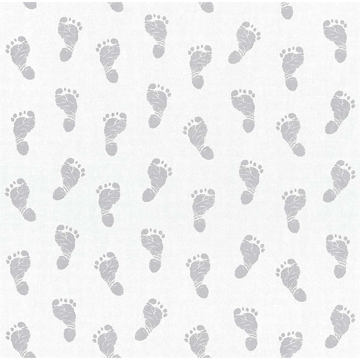 Papier Peint 'Petits Petons' - Gris