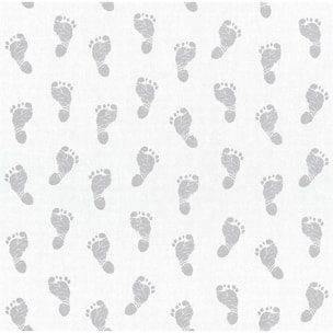 Papier Peint 'Petits Petons' - Gris