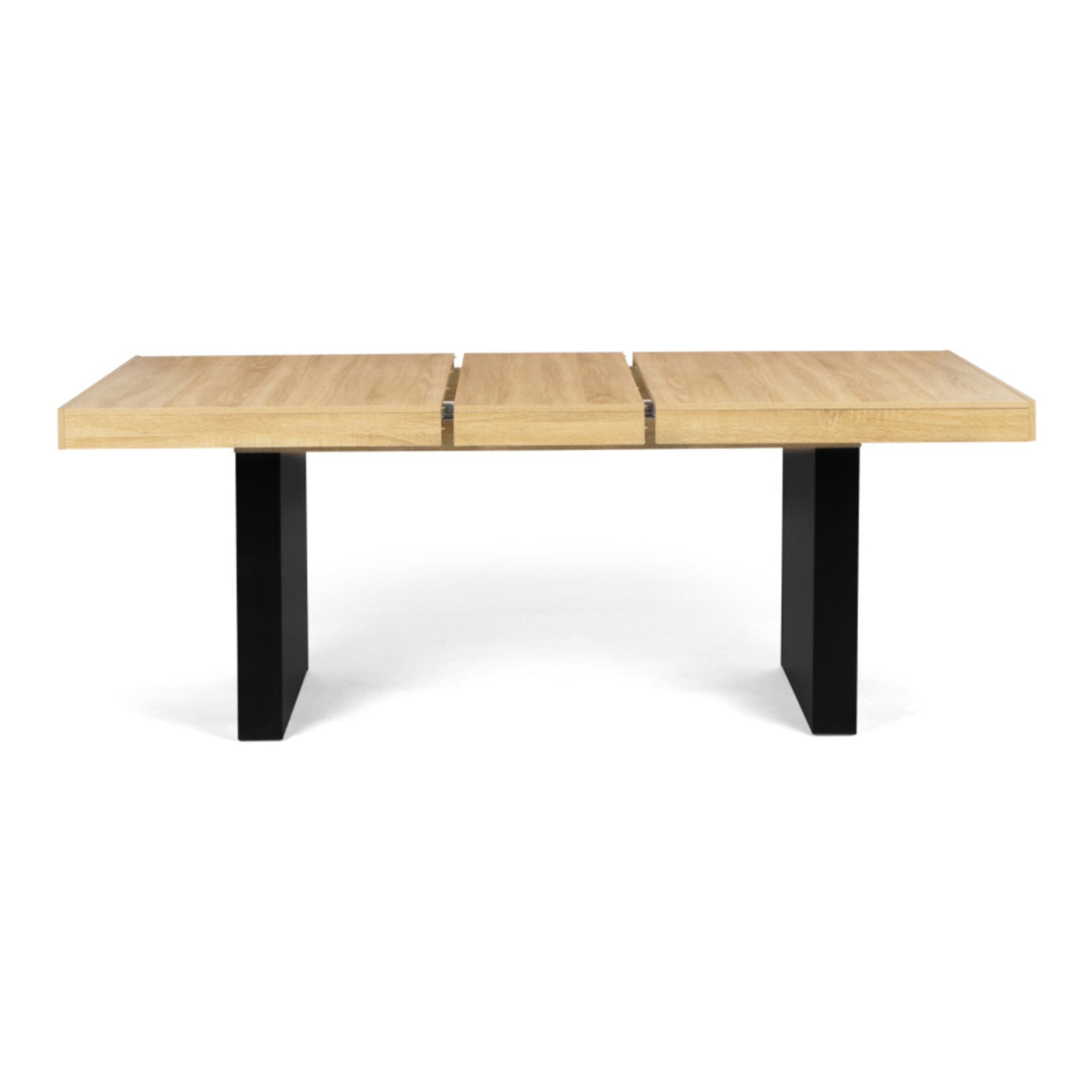 Table à manger extensible Marius - Bois - Noir