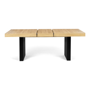 Table à manger extensible Marius - Bois - Noir