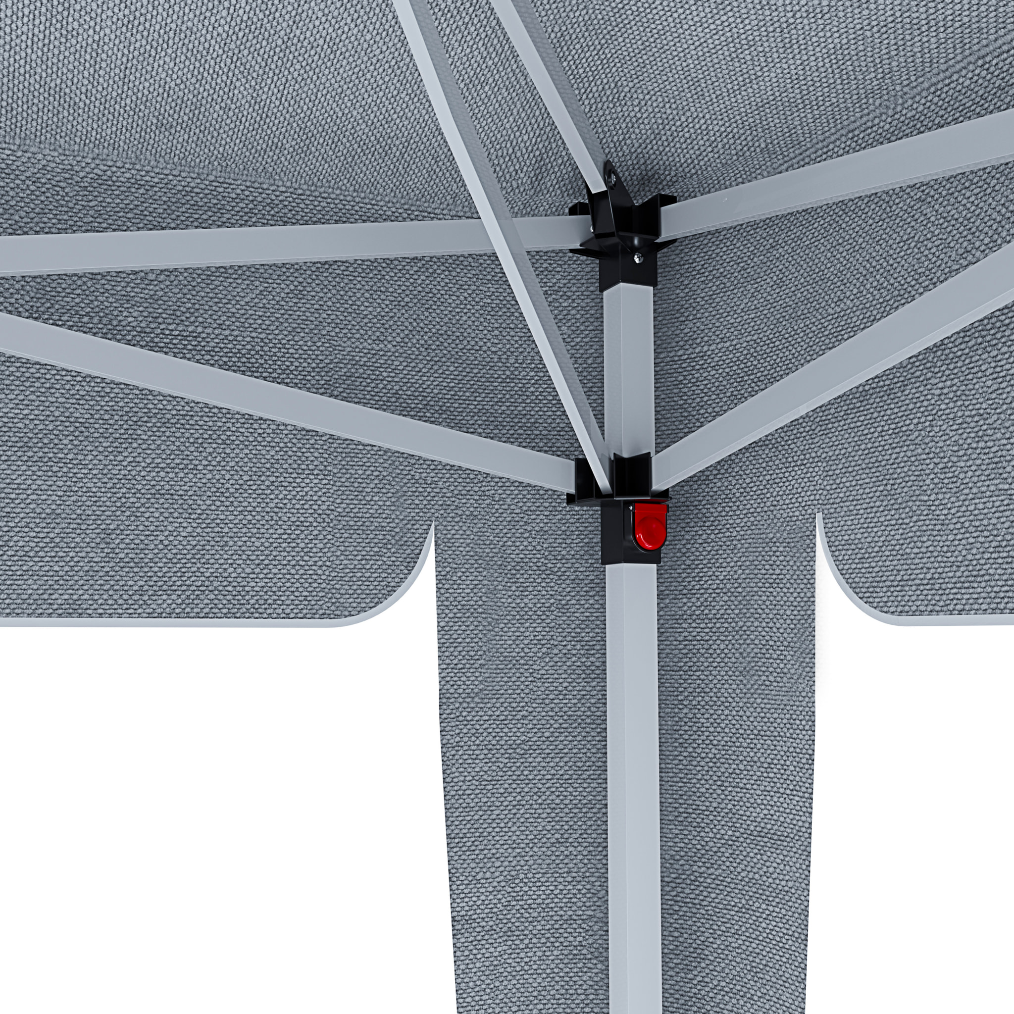 Gazebo Pieghevole Idrorepellente 3 x 3 M Da Giardino 4 Sacche Per Pesi Sacca Trasporto Chiusura Fisarmonica Copertura 160 gr/m² (Grigio)