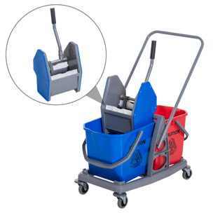 chariot de nettoyage professionnel gris