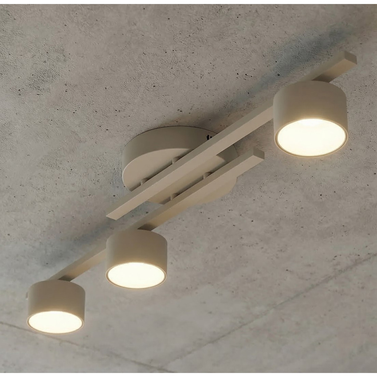 Lampada da soffitto FRAGMENT in acciaio beige
