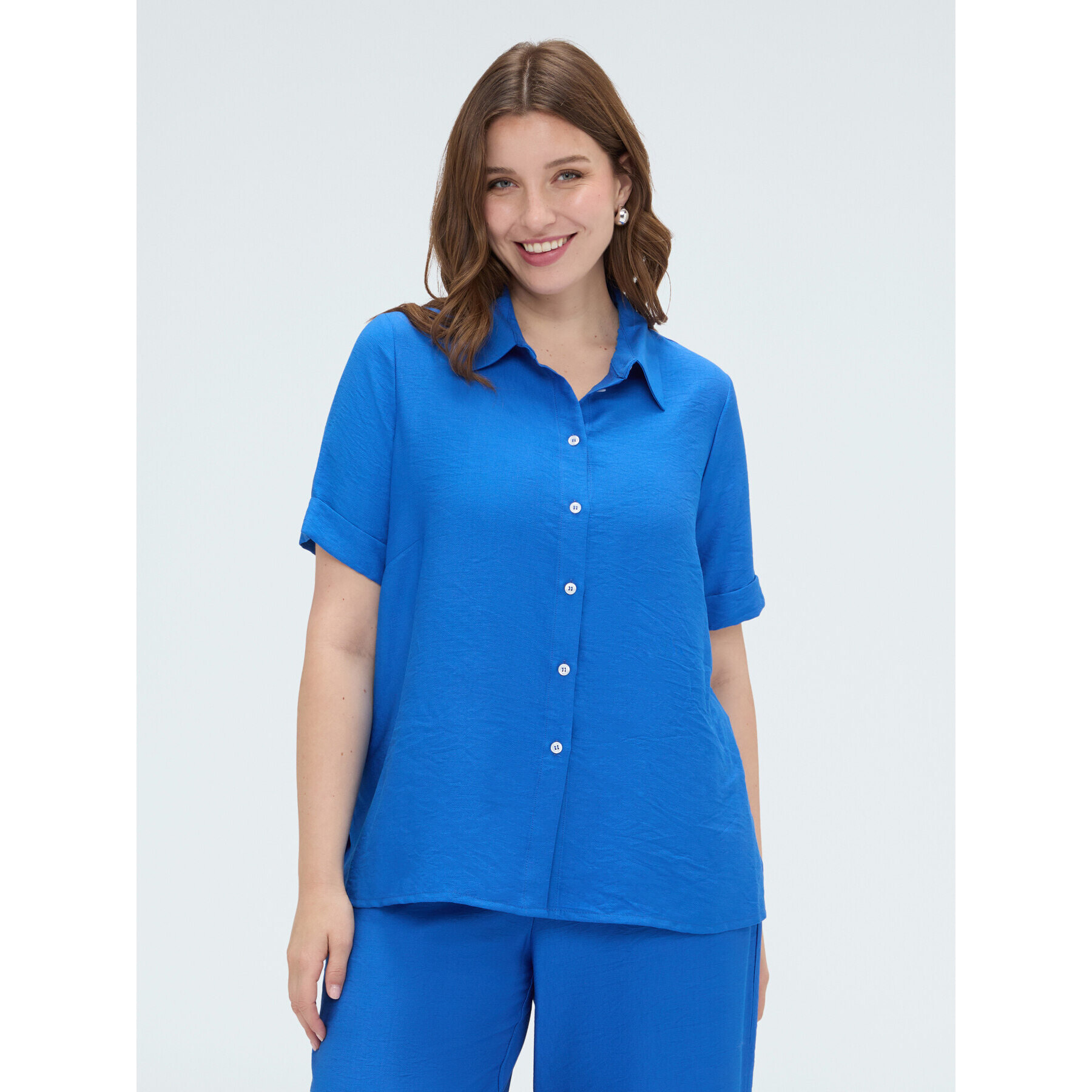 Fiorella Rubino - Camicia in misto viscosa - Bluette