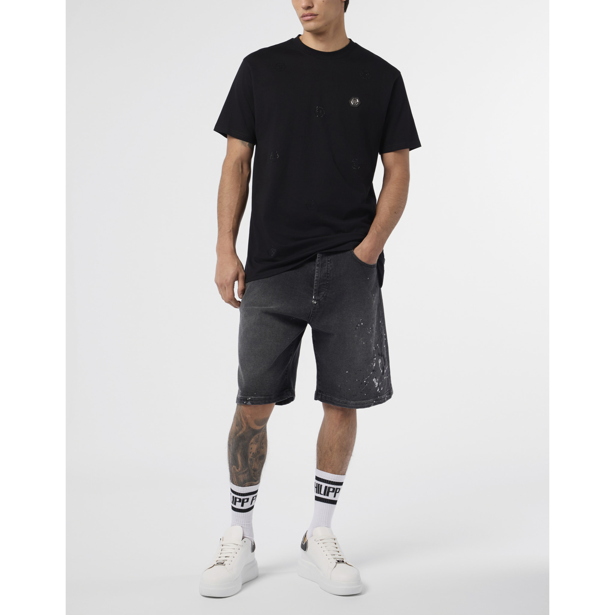 PHILIPP PLEIN T-shirt girocollo a maniche corte MONOGRAM