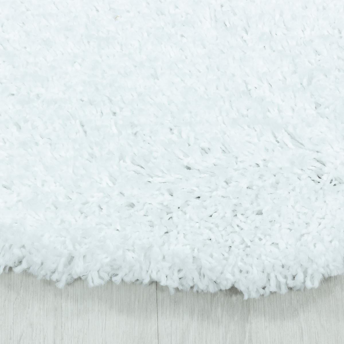 Tapis poils longs shaggy tissé motif uni RIBI