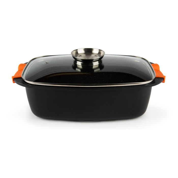 Casserole 34,5x24,5x11 cm Excelsa- Slow Cook, Aluminium Noir