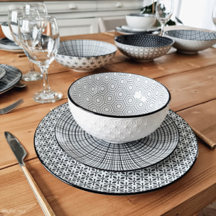 Lot de 6 grandes assiettes, KOMAE