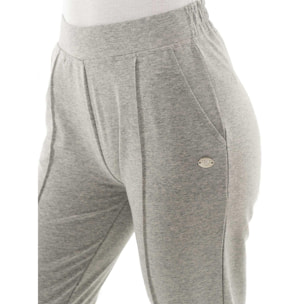 Pantalón de mujer de algodón sin forro polar con pinza Leone Basic