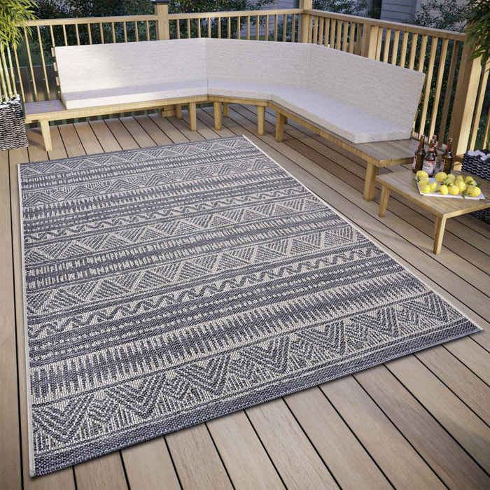 Tapis exterieur kilim ethnique, motif authentique, rexe